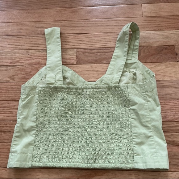 Abercrombie & Fitch Crop Top Womens Medium Green Button Up Casual Minimalist - Picture 5 of 7